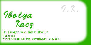 ibolya kacz business card